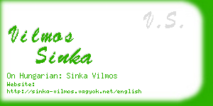vilmos sinka business card